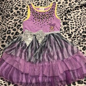 🆑FINAL PRICE‼️ Girls size 6/6x LOL purple animal print dress